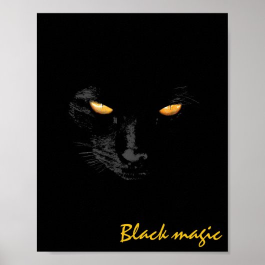 Black Cat Magic grappig aanpasbaar Poster (Voorkant)
