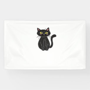 Black Cat Magic - Schattigee en spookachtige Hallo Spandoek