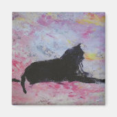 Black cat magnet (Devant)