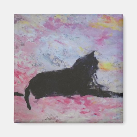 Black cat magnet (Devant)