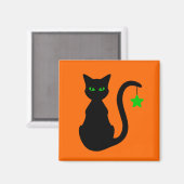 Black Cat Magnet Magneet (Voorkant / Achterkant)