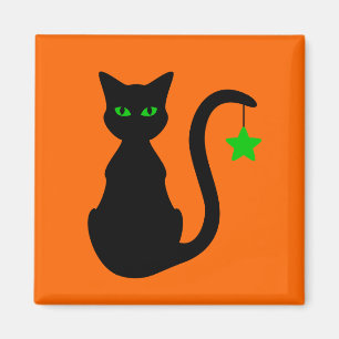 Black Cat Magnet Magneet