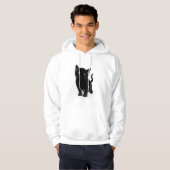 Black Cat Mannen Hoodie (Voorkant volledig)
