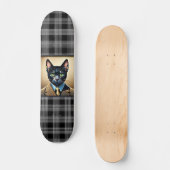 BLACK CAT mannen jongens grappig Skateboard Deck (Voorkant)