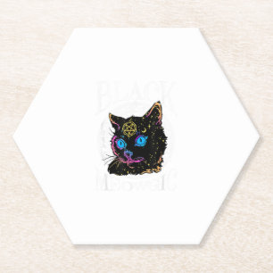 Black Cat Meowgic, Halloween Witch, Witchcraft Pen Kartonnen Onderzetters