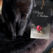 Black Cat Meowy Christmas Holiday Pet Gift Label Cadeaulabel