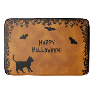 Black Cat met Bat, Happy Halloween Badmat