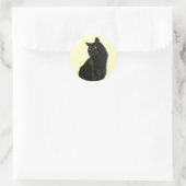 Black Cat met Golden Eyes Sticker (Tas)