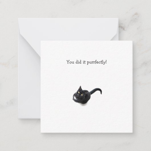Black Cat Mini Bedankt voor je briefkaart (Voorkant)