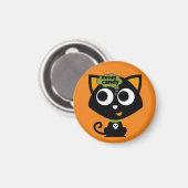 Black Cat Mmm Snoep Halloween Magneet (Voorkant / Achterkant)