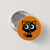 Black Cat Mmm Snoep Halloween Ronde Button 3,2 Cm (Voorkant /achterkant)