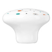 Black Cat Modern Mid Century Retro Atomic Keramische Knop (Zijkant)