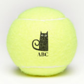 Black Cat Monogram Tennisballen (Voorkant)
