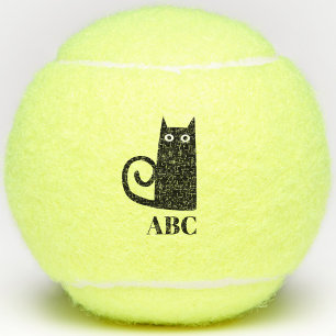 Black Cat Monogram Tennisballen