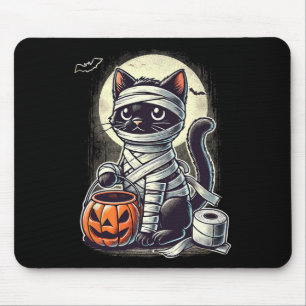 Black Cat Mummy Mannen Vrouwen Kinder Halloween Fu Muismat