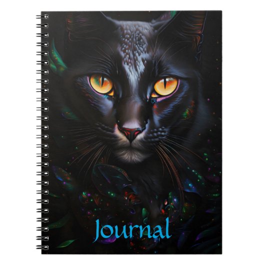 Black Cat Mystical Style Art Journal (Devant)