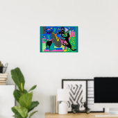 Black Cat Nightmares Poster (Thuiskantoor)