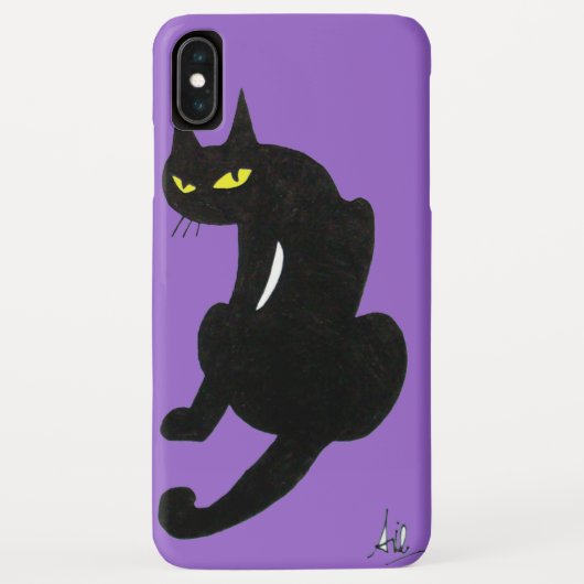 BLACK CAT NINJA Paars Case-Mate iPhone Case (Achterkant)