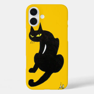 BLACK CAT NINJA Vibrant Yellow iPhone 16 Plus Hoesje