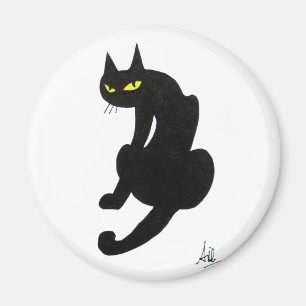 BLACK CAT NINJA White Magneet