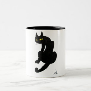 BLACK CAT NINJA White Tweekleurige Koffiemok