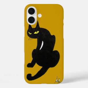 BLACK CAT NINJA Yellow iPhone 16 Plus Hoesje