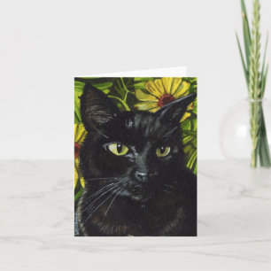 Black Cat Note Card Kaart