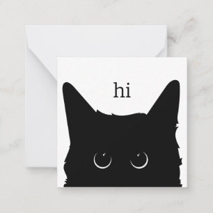 Black Cat Notecard (blanco kaart) Notitiekaartje