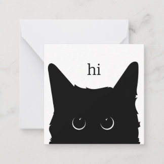 Black Cat Notecard (blanco kaart) Notitiekaartje