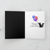 Black Cat On Music Carte Anniversaire (Intérieur)