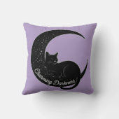 Black Cat on the Crescent Moon: Charm of Darkness  Kussen (Achterkant)