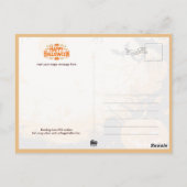 Black Cat on Witch’s Broom Under the Moon Briefkaart (Achterkant)