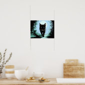 Black Cat Out of the Moonlight Poster (Cuisine)