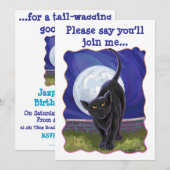 Black Cat Party Center Kaart (Voorkant / Achterkant)