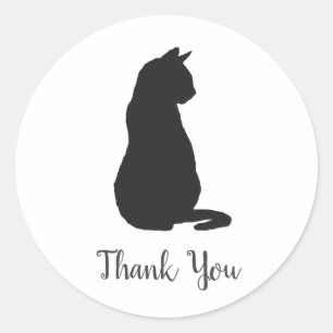 Black Cat Party Hartelijk dank aan Stickers