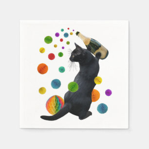 Black Cat Party Napkins Servetten