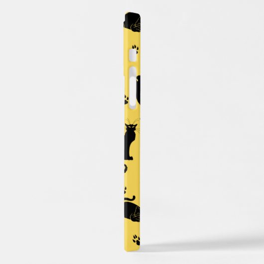 Black Cat Pattern iPhone Hoesje (Linkerkant)