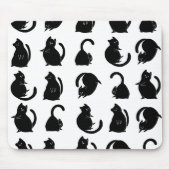 Black Cat Pattern Muismat (Voorkant)