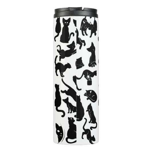 Black Cat Pattern Thermosbeker (Achterkant)
