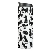 Black Cat Pattern Thermosbeker (Geroteerd rechts)