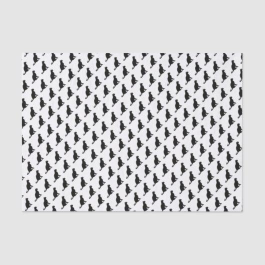 Black Cat Pattern Tissuepapier (Voorkant)