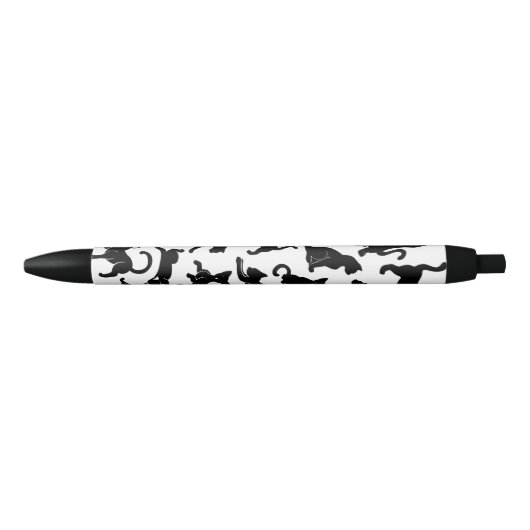 Black Cat Pattern Zwarte Inkt Pen (Voorkant)
