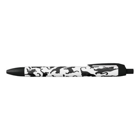 Black Cat Pattern Zwarte Inkt Pen (Bovenkant)