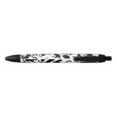 Black Cat Pattern Zwarte Inkt Pen (Achterkant)