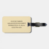 Black Cat Peeking Bagagelabel (Achterkant horizontaal)