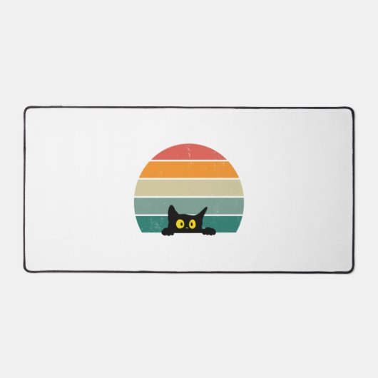 Black Cat Peeking Sunset 4 Bureaumat (Voorkant)