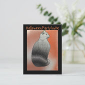 Black Cat personnalisable Halloween Invitation de  (Debout devant)