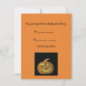 Black Cat personnalisable Halloween Invitation de  (Dos)