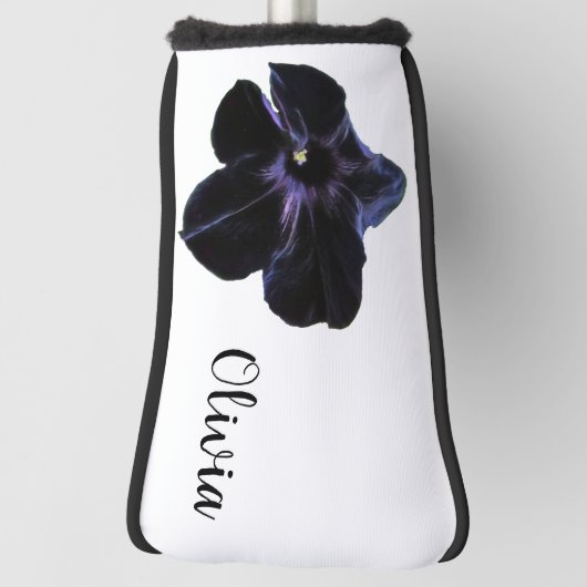 Black Cat Petunia gepersonaliseerd golfhoofd Hoesj Golfheadcover (Draai 90)