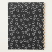 Black Cat Photo Heart Grey Empreinte de patte Plan (Dos)